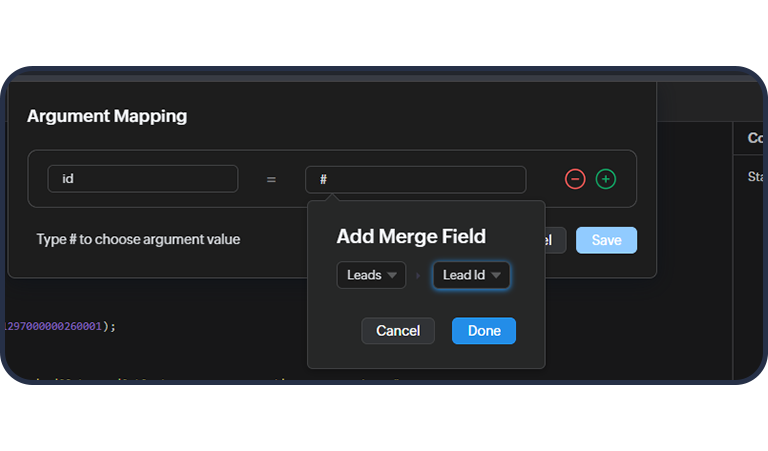 Mapping merge field