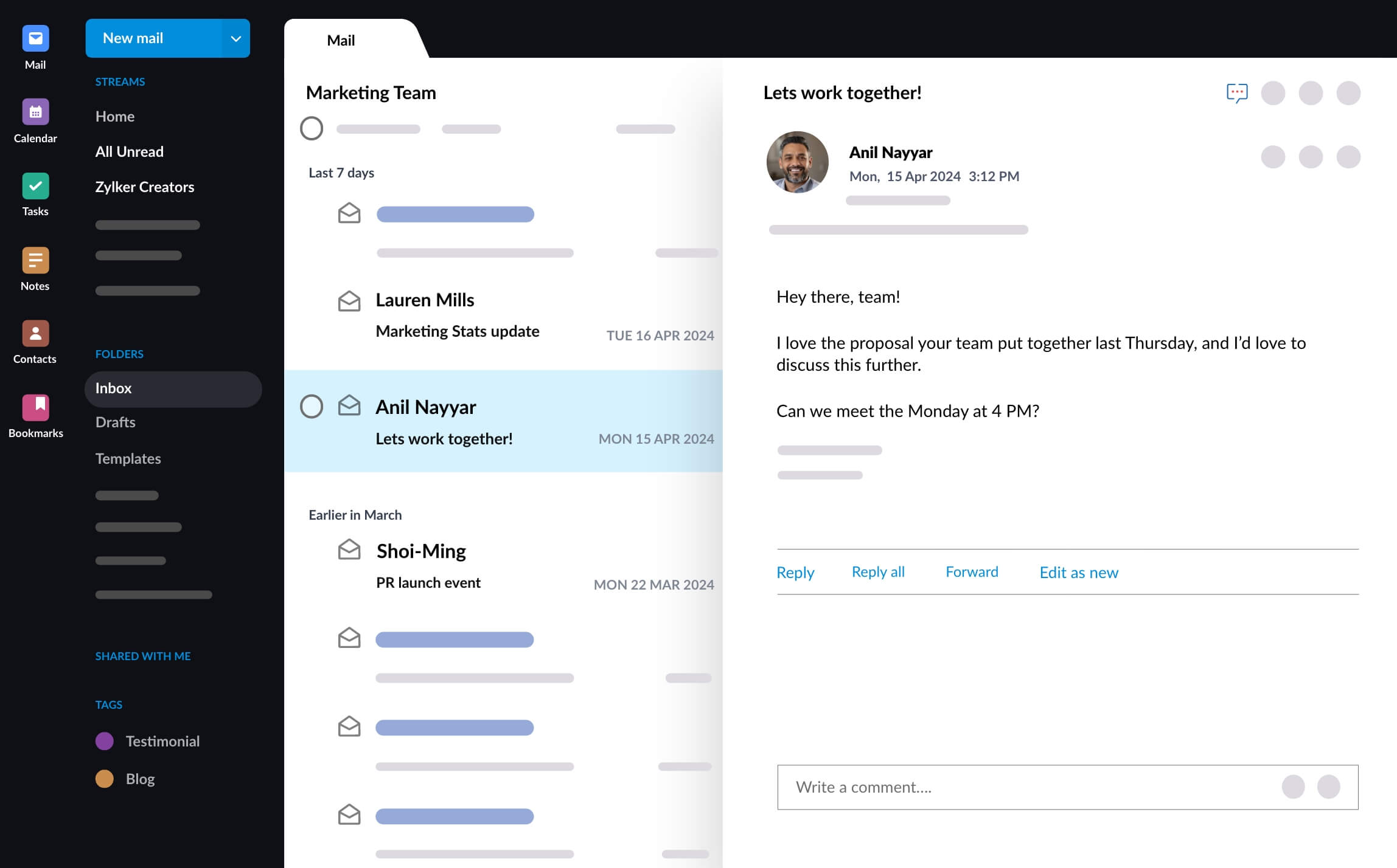 Zoho Mail no Zoho Workplace