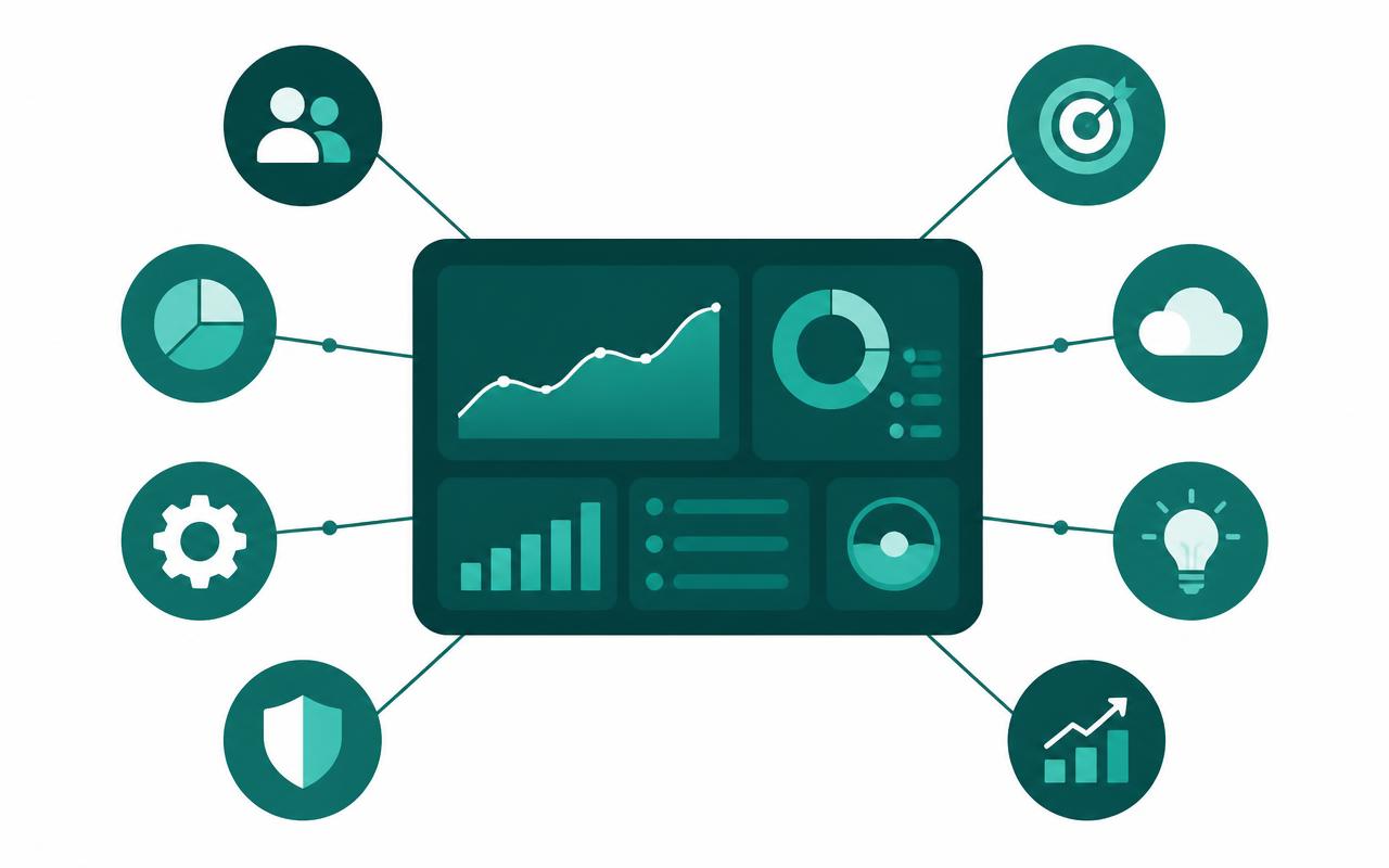 Plataforma unificada do Zoho One conectando as áreas da empresa