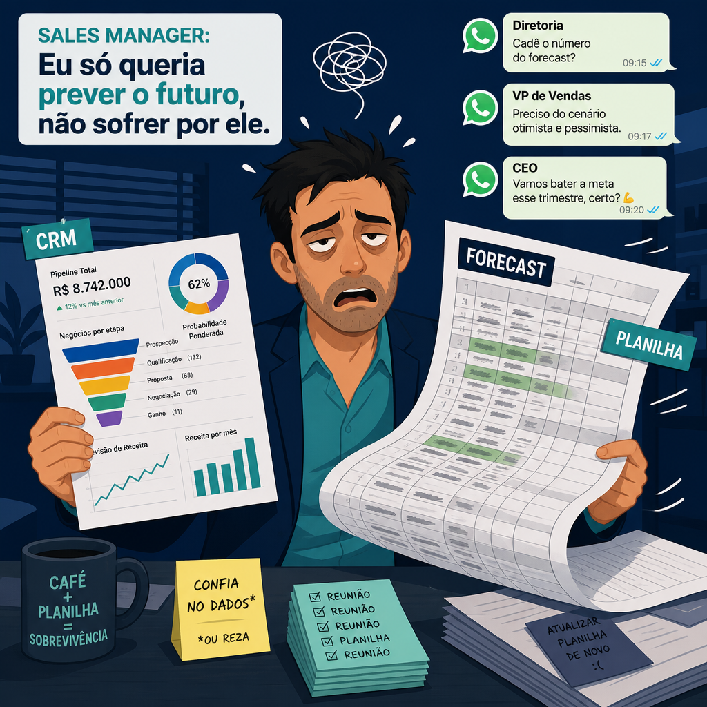 Previsao no CRM e planilha paralela na diretoria