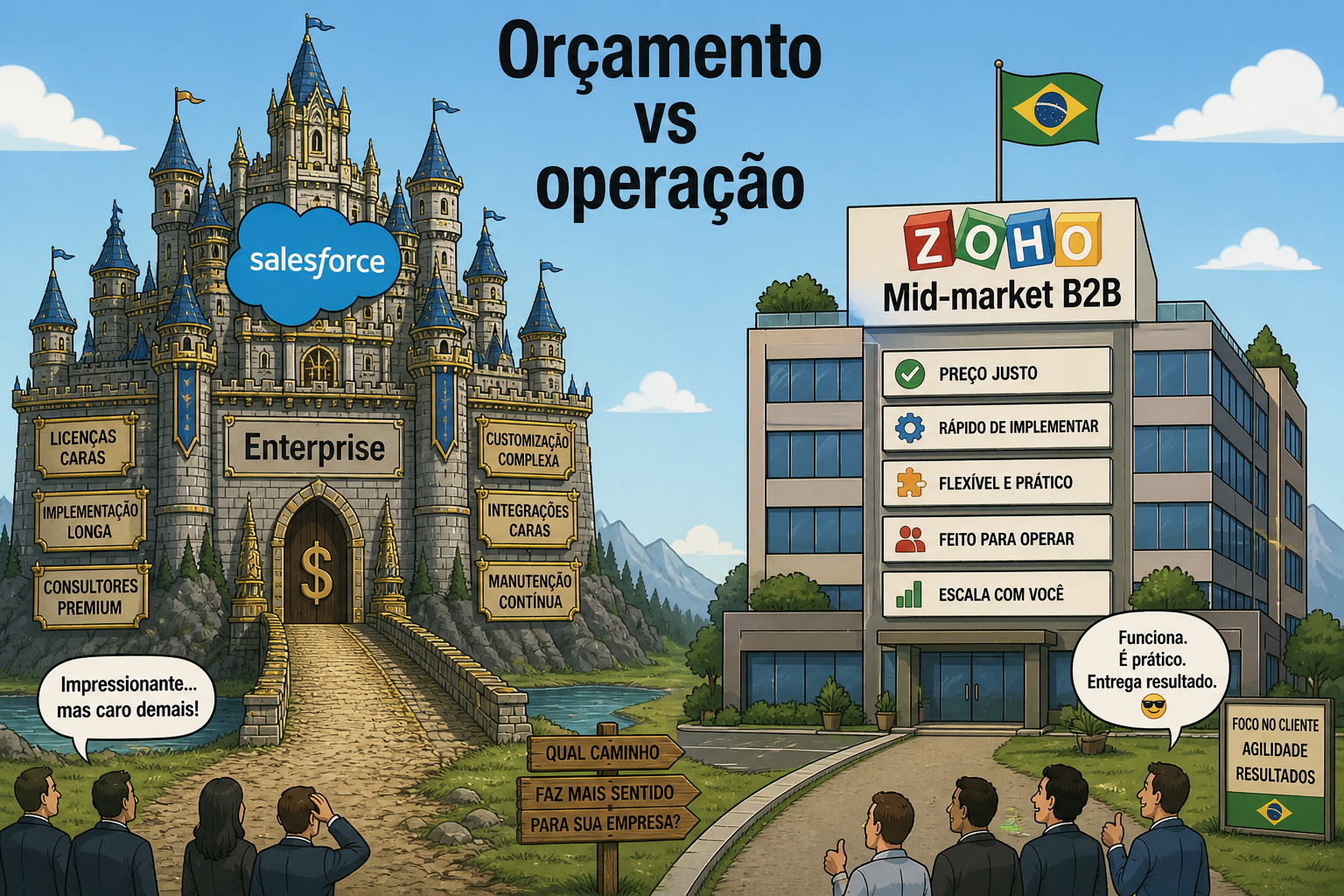 Zoho versus Salesforce em empresa B2B brasileira